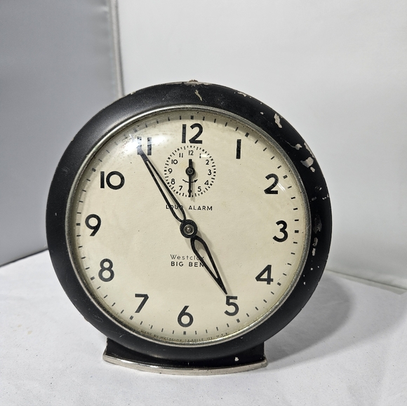 Vintage Mid-Century Westclox Big Ben Wind-up Loud Alarm Clock Parts Repair - Picture 3 of 10